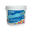 A white bucket of Mapei Ultralite D2 tile adhesive with product details.