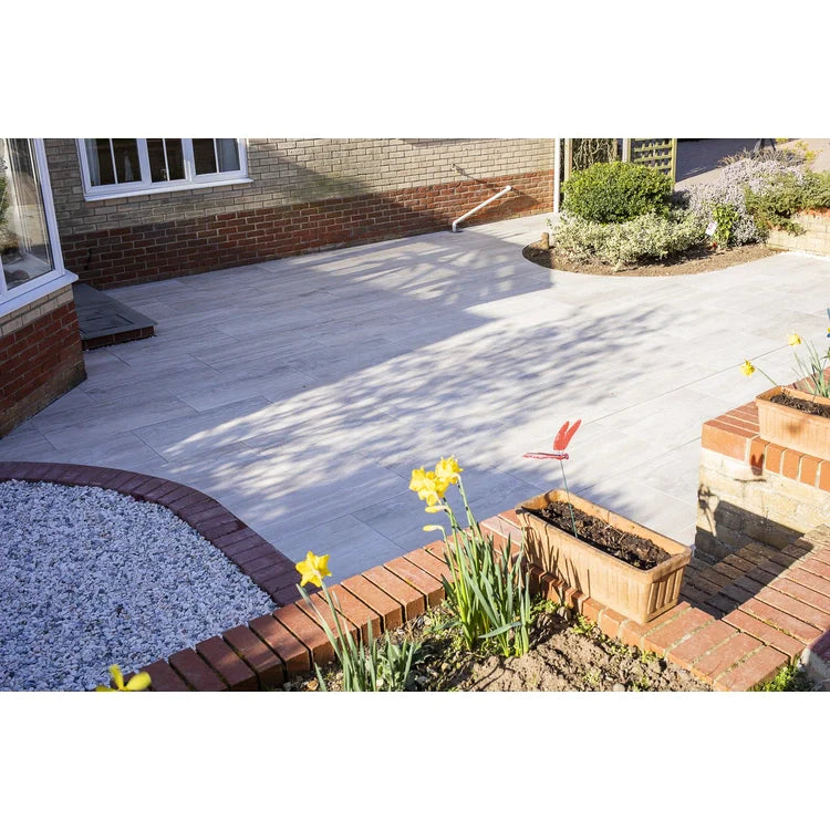 Container of Azpects EASYGrout for exterior and interior use on paving.