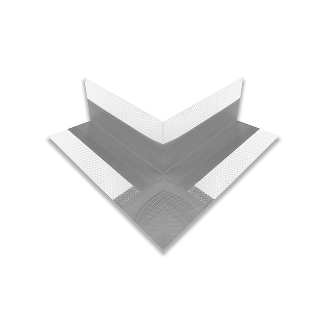 A gray corner guard on a white background.