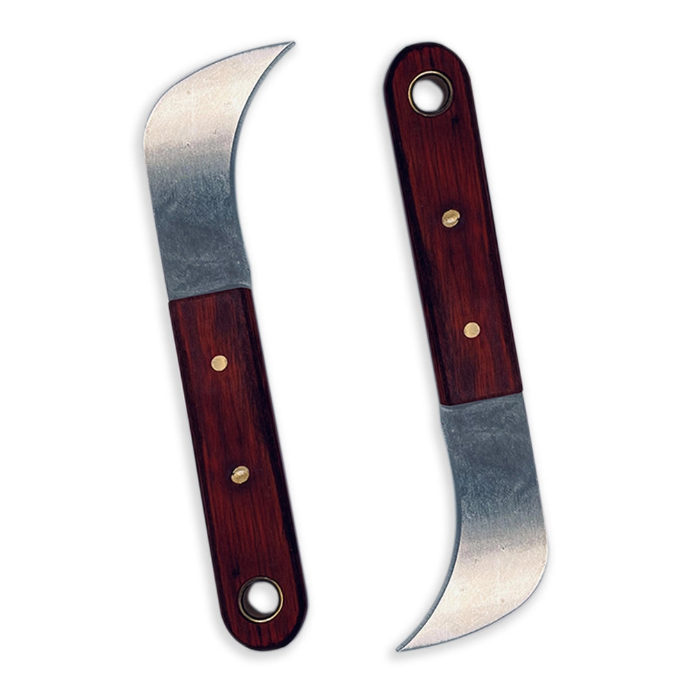 Multi-Use Wooden Handle Hook Knife