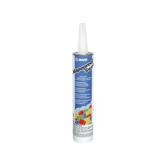 Cartridge of Mapei Mapesil sealant on a plain background.