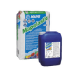 Mapelastic waterproofing products by Mapei: a white bag and a blue canister side by side.