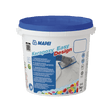 Plastic bucket labeled "MAPEI Kerapoxy Easy Design" with a blue lid on a white background.