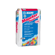 Bag of Mapeker Rapid-Set Flex tile adhesive with product details.