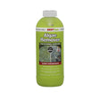 A bottle of Algae Remover concentrate for external surfaces with before and after images.