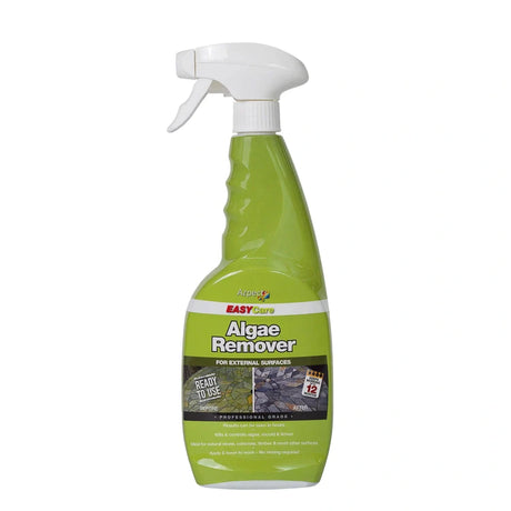 Spray bottle of Azpects EASYCare Algae Remover for external surfaces.