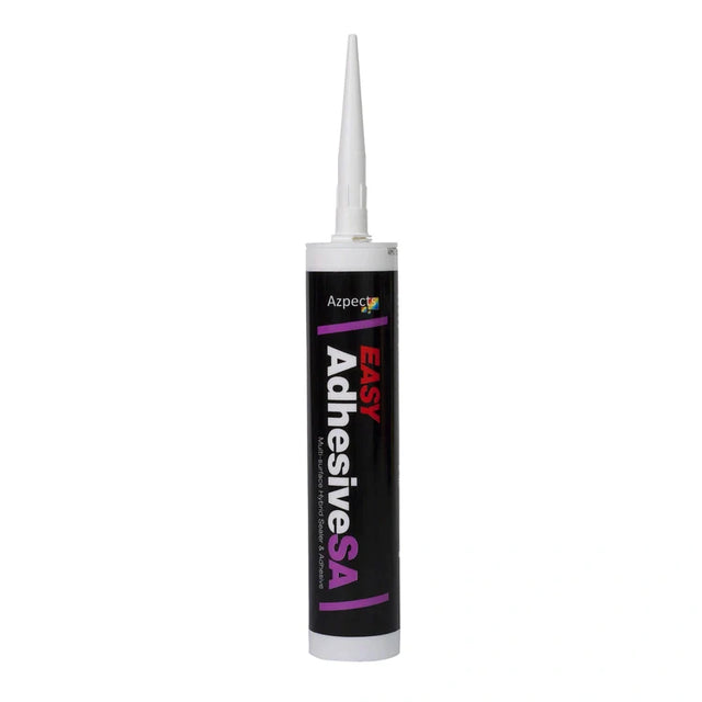 Tube of adhesive with nozzle on a white background.