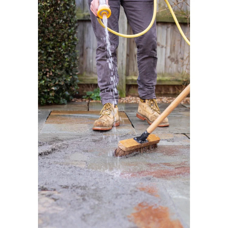 Container of EASYJoint all-weather paving joint compound with a close-up of the texture.