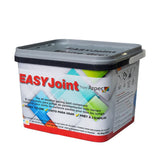 Container of EASYJoint all-weather paving joint compound by Azpects with a close-up of the granular material.