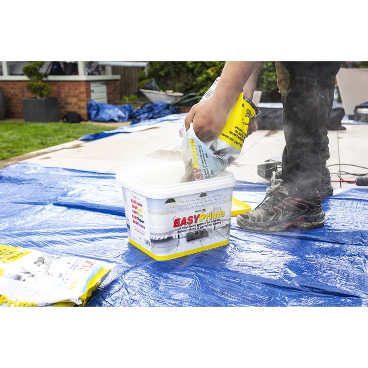 A 15kg tub of EASYPrime high-bond primer for natural stone and porcelain paving.