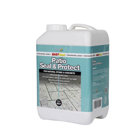 Plastic jug of Azpects EASYSeal Patio Seal & Protect for stone and concrete.