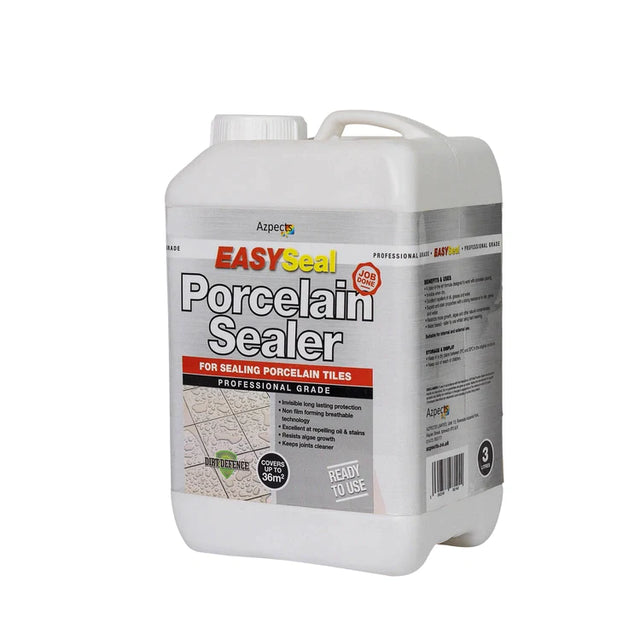 Plastic container of Azpects EASYSeal Porcelain Sealer for tiles, professional grade.