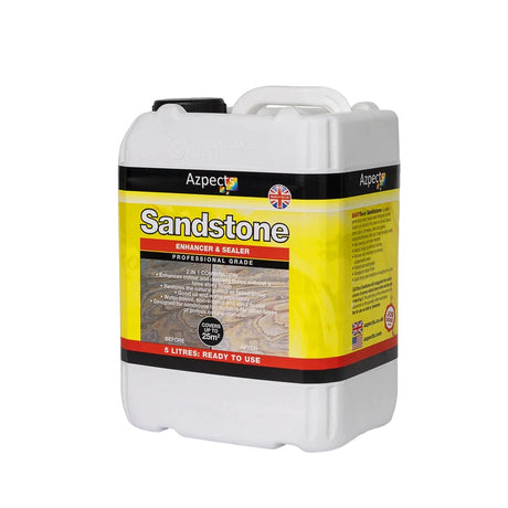 5-litre container of Azpects Sandstone Enhancer & Sealer for professional use.