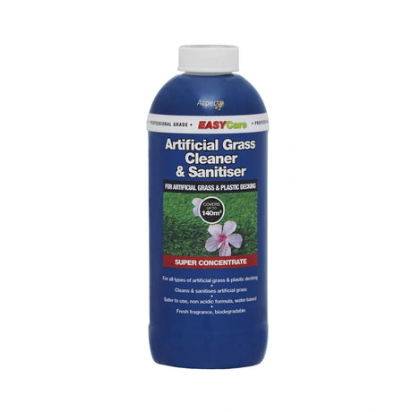 Bottle of Artificial Grass Cleaner & Sanitiser, super concentrate, for artificial grass and decking.