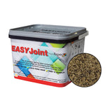 Container of EASYJoint all-weather paving joint compound by Azpects with a close-up of the granular material.