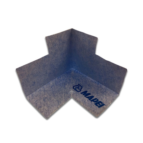 Blue paper star with a company logo on one of its points.