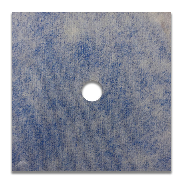 Blue textured surface with a central white circular hole.