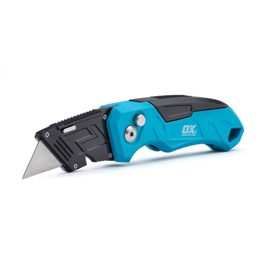 OX Pro Heavy-Duty Fixed Blade Folding Knife – Includes 3 Blades